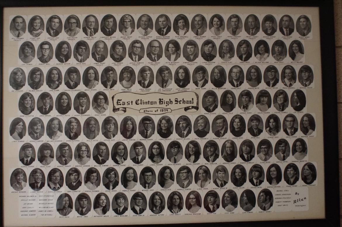 Collage of class of 1974 pictures